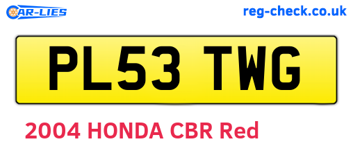 PL53TWG are the vehicle registration plates.
