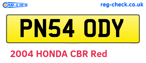 PN54ODY are the vehicle registration plates.