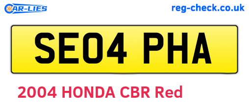 SE04PHA are the vehicle registration plates.