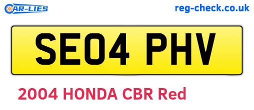 SE04PHV are the vehicle registration plates.