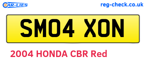 SM04XON are the vehicle registration plates.