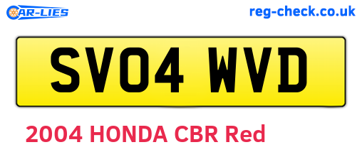 SV04WVD are the vehicle registration plates.