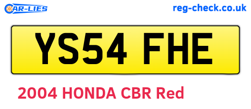 YS54FHE are the vehicle registration plates.