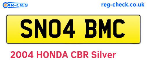SN04BMC are the vehicle registration plates.