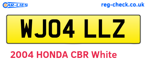 WJ04LLZ are the vehicle registration plates.