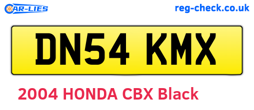 DN54KMX are the vehicle registration plates.