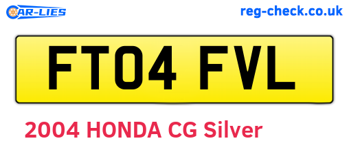 FT04FVL are the vehicle registration plates.