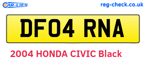 DF04RNA are the vehicle registration plates.