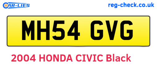 MH54GVG are the vehicle registration plates.