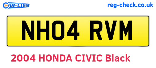 NH04RVM are the vehicle registration plates.
