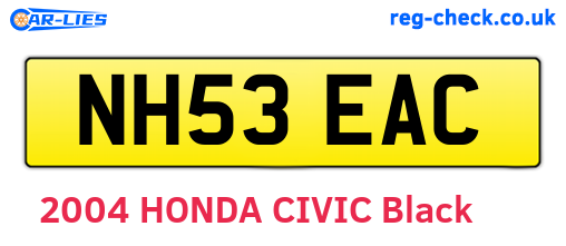 NH53EAC are the vehicle registration plates.