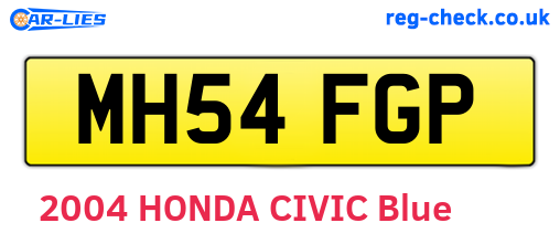 MH54FGP are the vehicle registration plates.