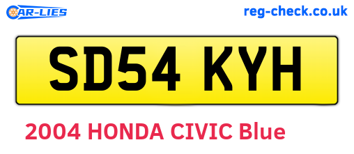 SD54KYH are the vehicle registration plates.