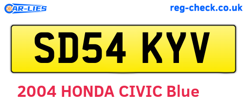 SD54KYV are the vehicle registration plates.