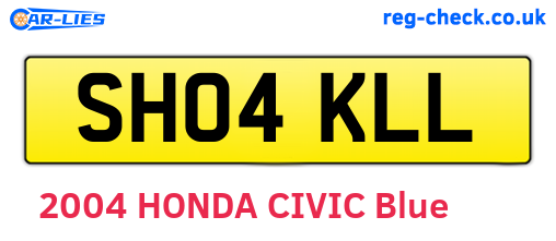 SH04KLL are the vehicle registration plates.