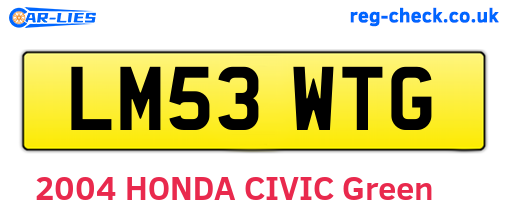 LM53WTG are the vehicle registration plates.