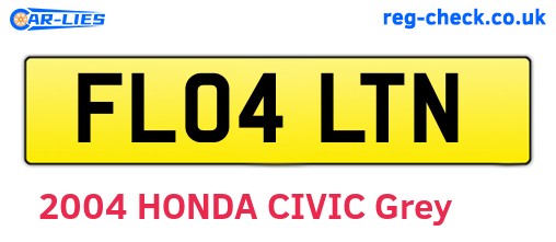 FL04LTN are the vehicle registration plates.