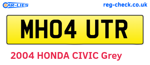 MH04UTR are the vehicle registration plates.