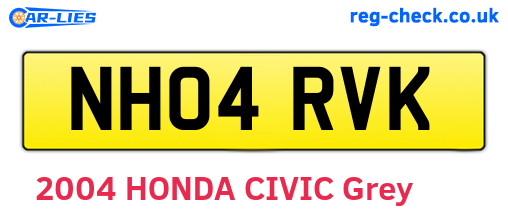 NH04RVK are the vehicle registration plates.