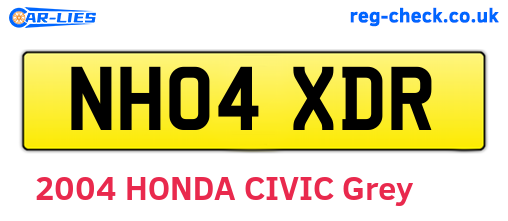 NH04XDR are the vehicle registration plates.