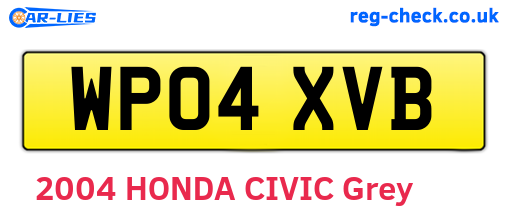 WP04XVB are the vehicle registration plates.