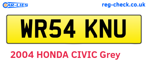 WR54KNU are the vehicle registration plates.