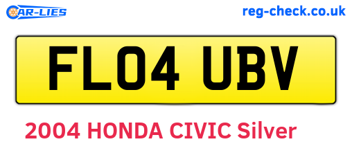 FL04UBV are the vehicle registration plates.