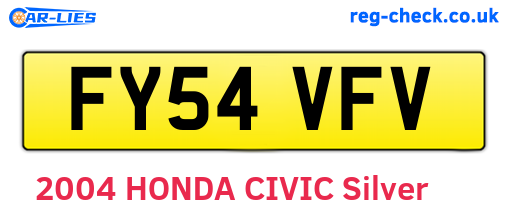 FY54VFV are the vehicle registration plates.