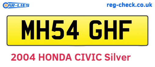 MH54GHF are the vehicle registration plates.