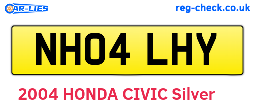 NH04LHY are the vehicle registration plates.
