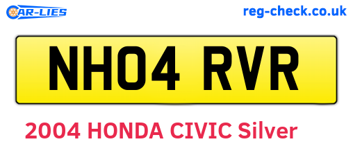 NH04RVR are the vehicle registration plates.