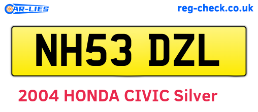 NH53DZL are the vehicle registration plates.