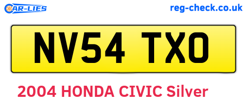 NV54TXO are the vehicle registration plates.