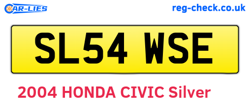 SL54WSE are the vehicle registration plates.