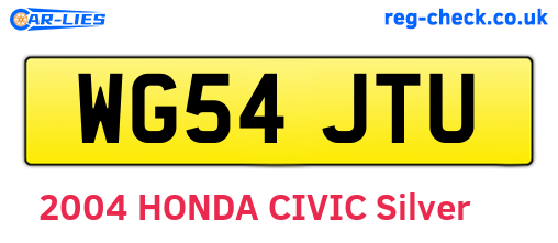 WG54JTU are the vehicle registration plates.