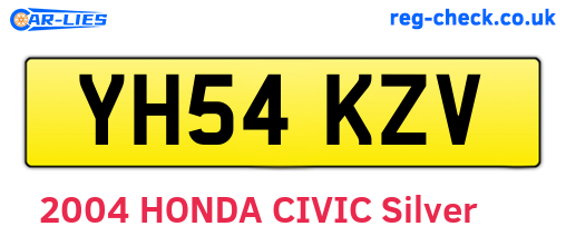 YH54KZV are the vehicle registration plates.