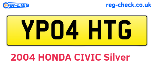 YP04HTG are the vehicle registration plates.