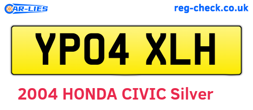 YP04XLH are the vehicle registration plates.