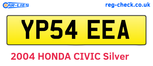 YP54EEA are the vehicle registration plates.