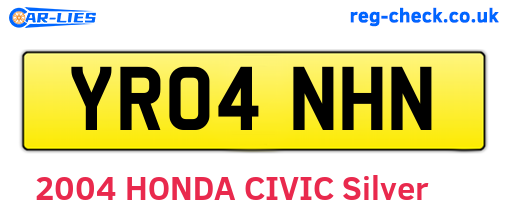 YR04NHN are the vehicle registration plates.