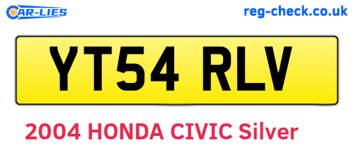 YT54RLV are the vehicle registration plates.