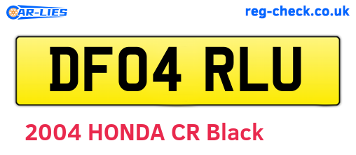 DF04RLU are the vehicle registration plates.