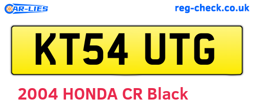 KT54UTG are the vehicle registration plates.