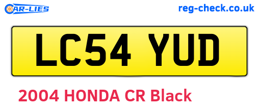 LC54YUD are the vehicle registration plates.