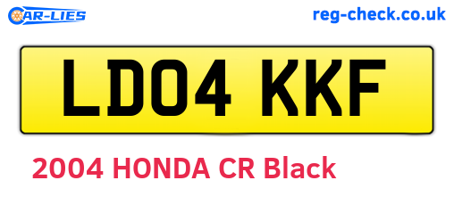 LD04KKF are the vehicle registration plates.