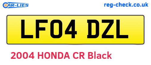 LF04DZL are the vehicle registration plates.