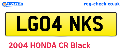 LG04NKS are the vehicle registration plates.