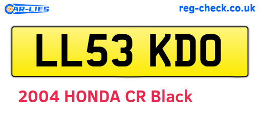 LL53KDO are the vehicle registration plates.