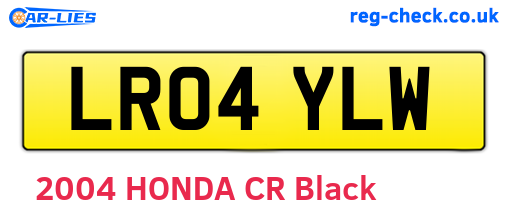 LR04YLW are the vehicle registration plates.