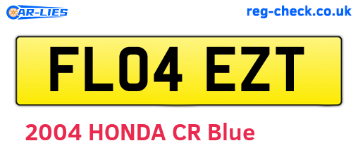 FL04EZT are the vehicle registration plates.